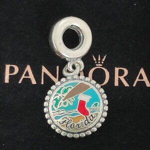 Pandora Florida Beach Exclusive Dangle Charm Hanging 925 Sterling Silver Pendant